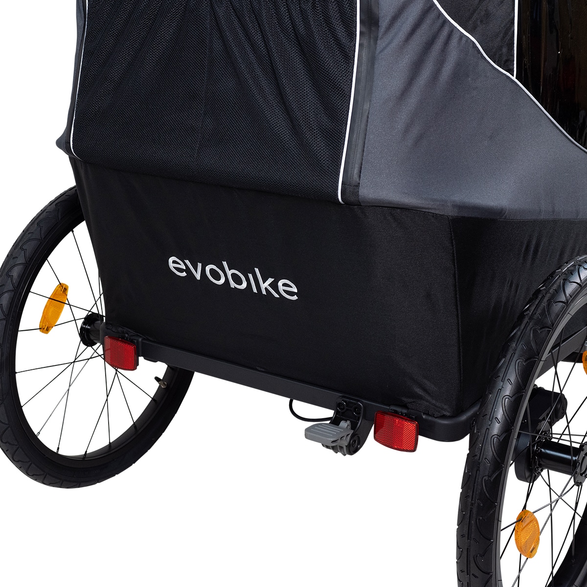 Cykelvagn Evobike Yxlan Duo Svart / Grå