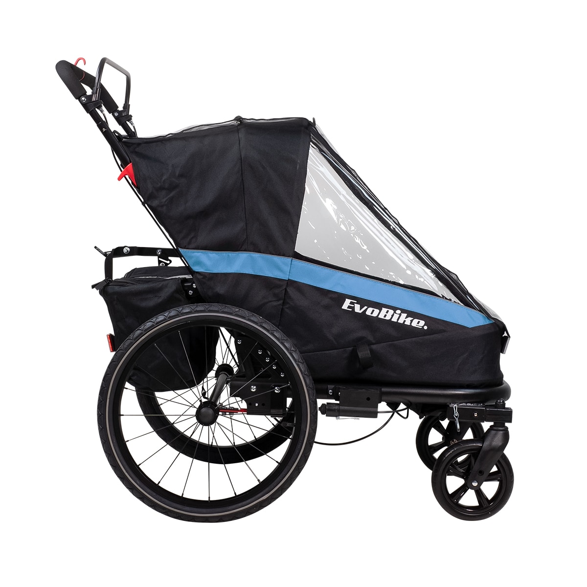 Cykelvagn Evobike Väddö Barnvagnskit/Stroller - Svart/Blå