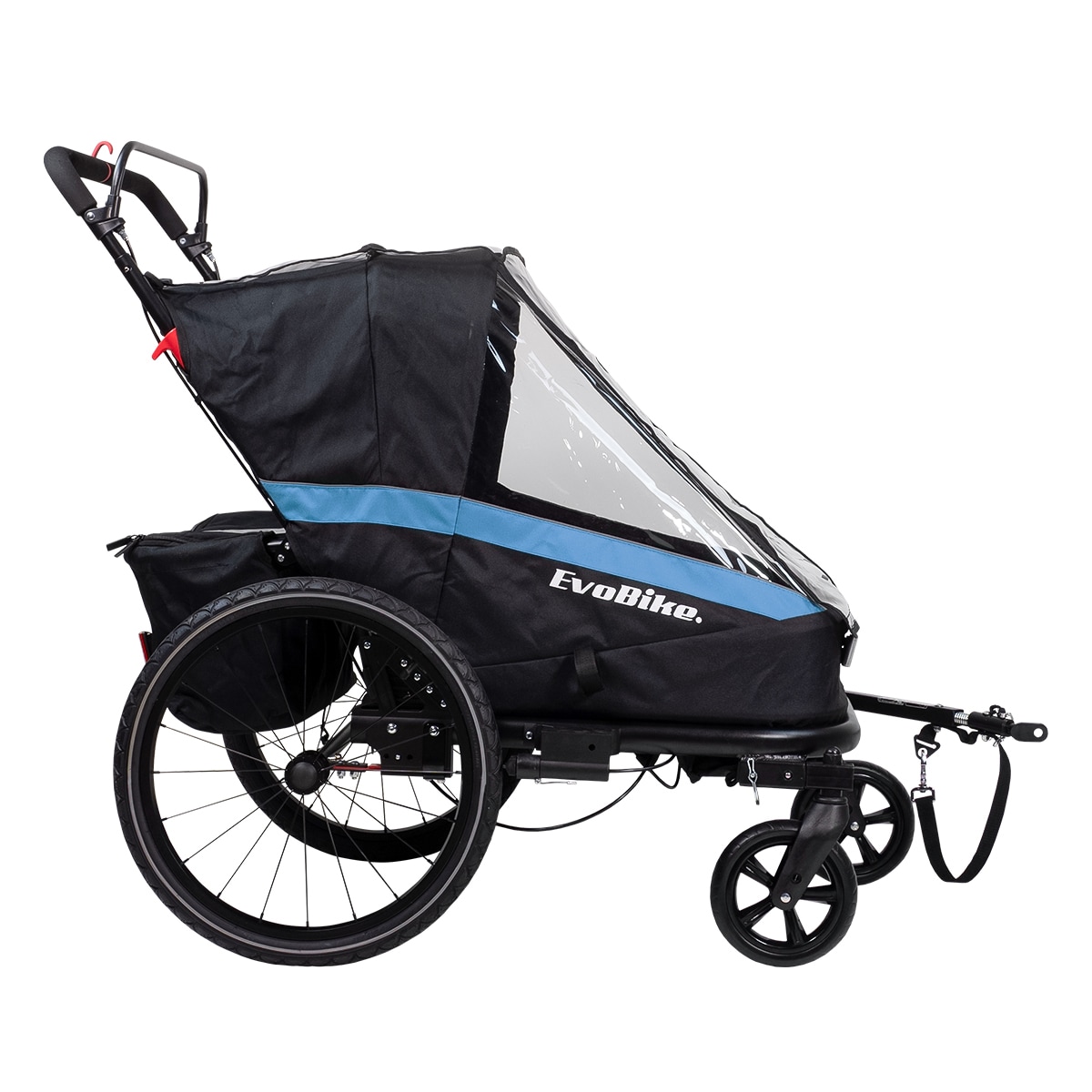 Cykelvagn Evobike Väddö Barnvagnskit/Stroller - Svart/Blå