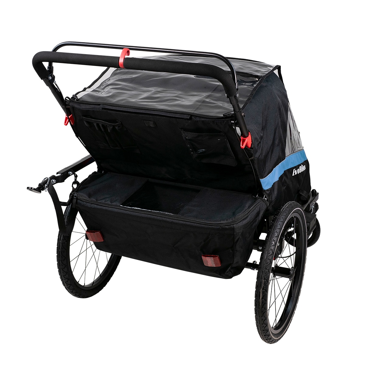 Cykelvagn Evobike Väddö Barnvagnskit/Stroller - Svart/Blå